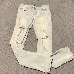 Light wash ripped jeans